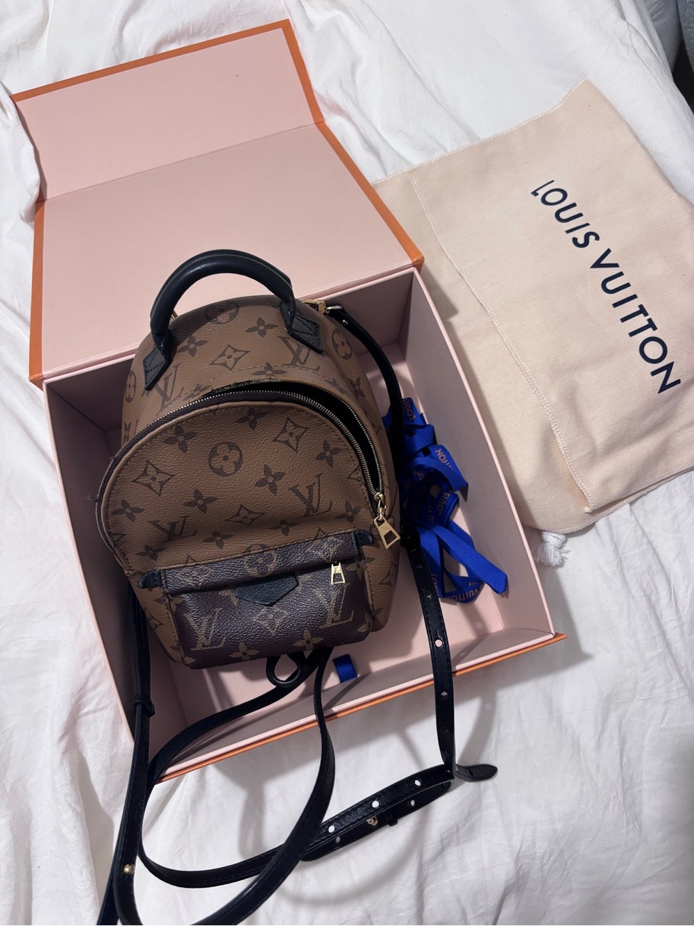 Louis Vuitton Brown Monogram Mini Backpack with Black Trim
